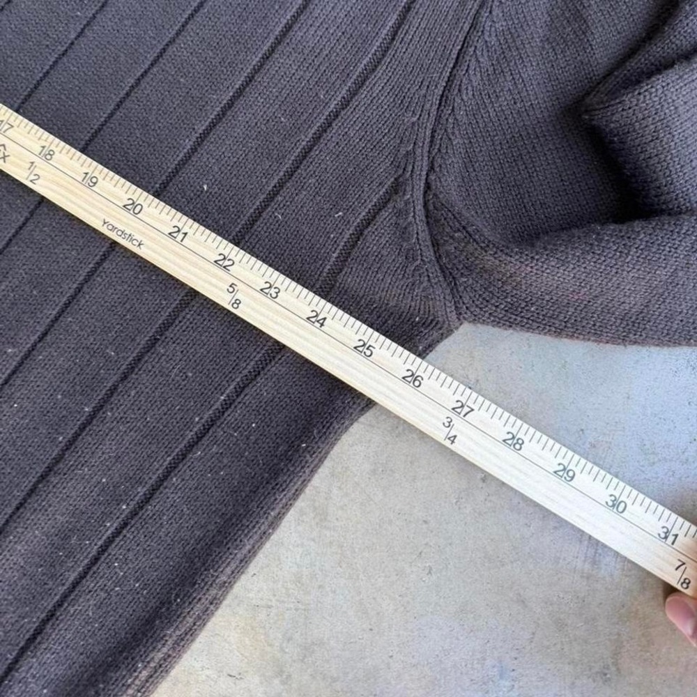 South Pole ribbed quarter zip up sweater brown y2k mens size 2XL - Picture 7 of 7